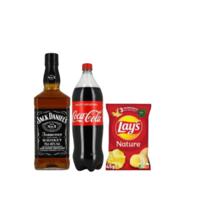 Formule Jack Coca (Whiskey Jack Daniel's 70cl + Coca-Cola 1,25L + Chips Lay's Nature)