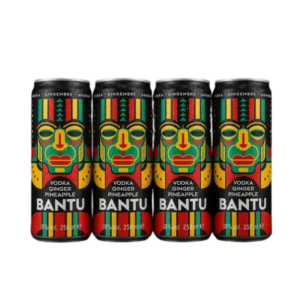Pack 4 Canettes Bantu – Vodka Ginger Pineapple (4 x 250ml)