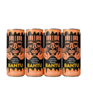 Pack 4 Canettes Bantu – Vodka Ice-Tea Peach